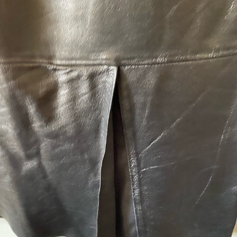Diane von Furstenberg yvanna leather shift cut-out Dress / Size 4 - Picture 4 of 11